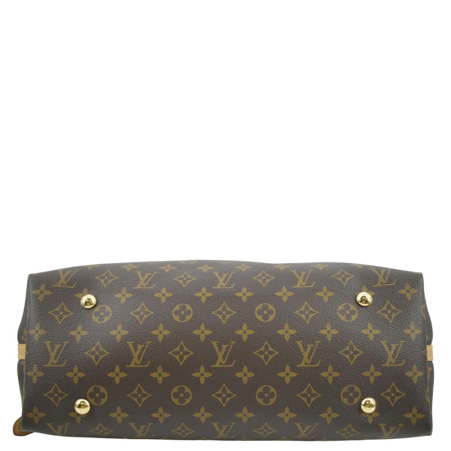 LOUIS VUITTON Carryall MM Monogram Canvas Shoulder Bag Brown