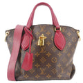 LOUIS VUITTON Flower Zipped PM Monogram Canvas Tote Bag Lie De Vin