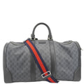 GUCCI Carry-On Large Soft Gucci Supreme Canvas Duffle Bag Black 478323