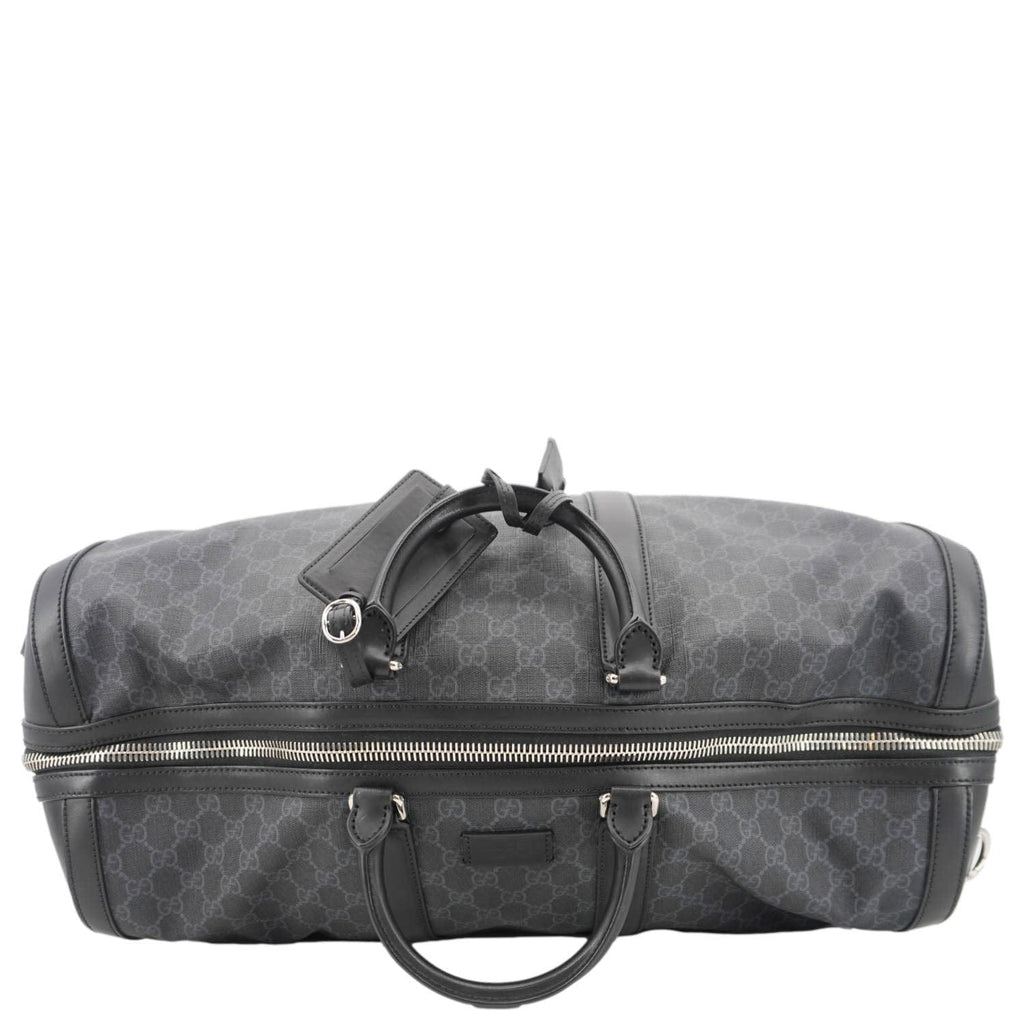 GUCCI Carry-On Large Soft Gucci Supreme Canvas Duffle Bag Black 478323
