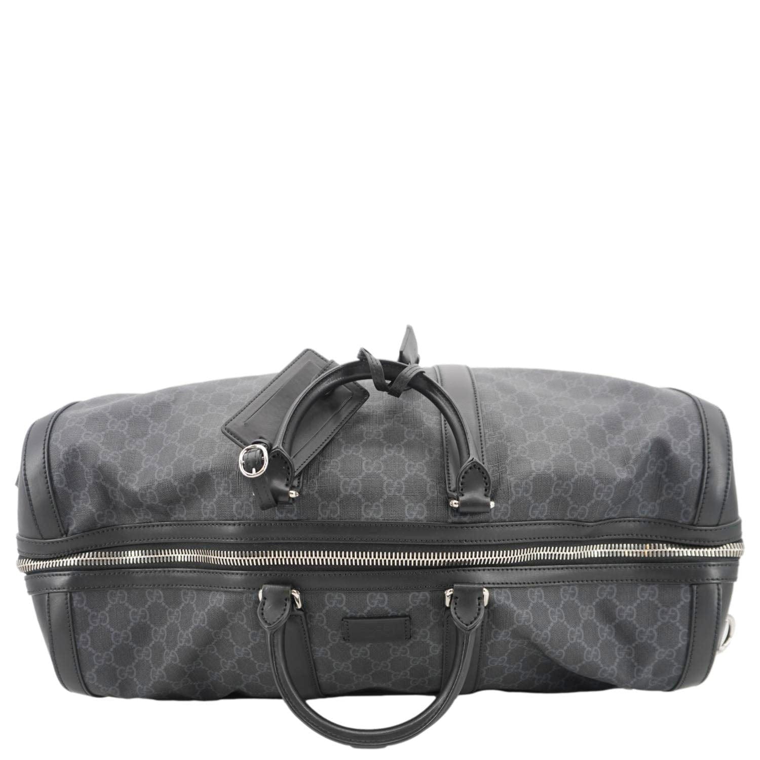 GUCCI Carry-On Large Soft Gucci Supreme Canvas Duffle Bag Black 478323