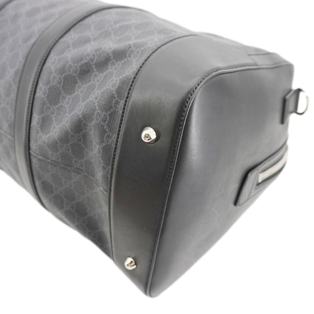 GUCCI Carry-On Large Soft Gucci Supreme Canvas Duffle Bag Black 478323