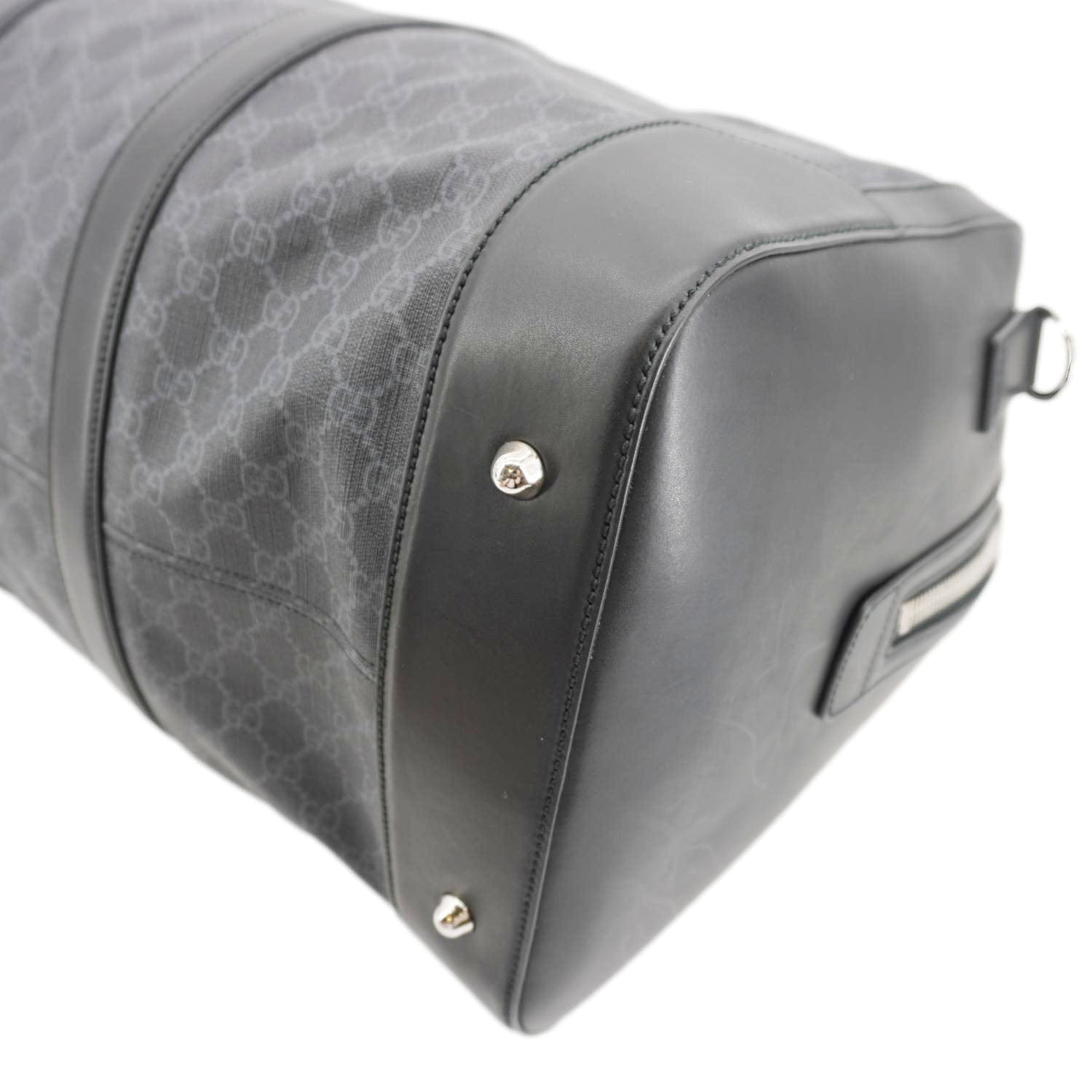 GUCCI Carry-On Large Soft Gucci Supreme Canvas Duffle Bag Black 478323