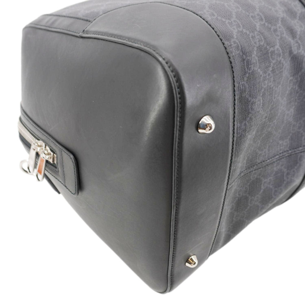 GUCCI Carry-On Large Soft Gucci Supreme Canvas Duffle Bag Black 478323