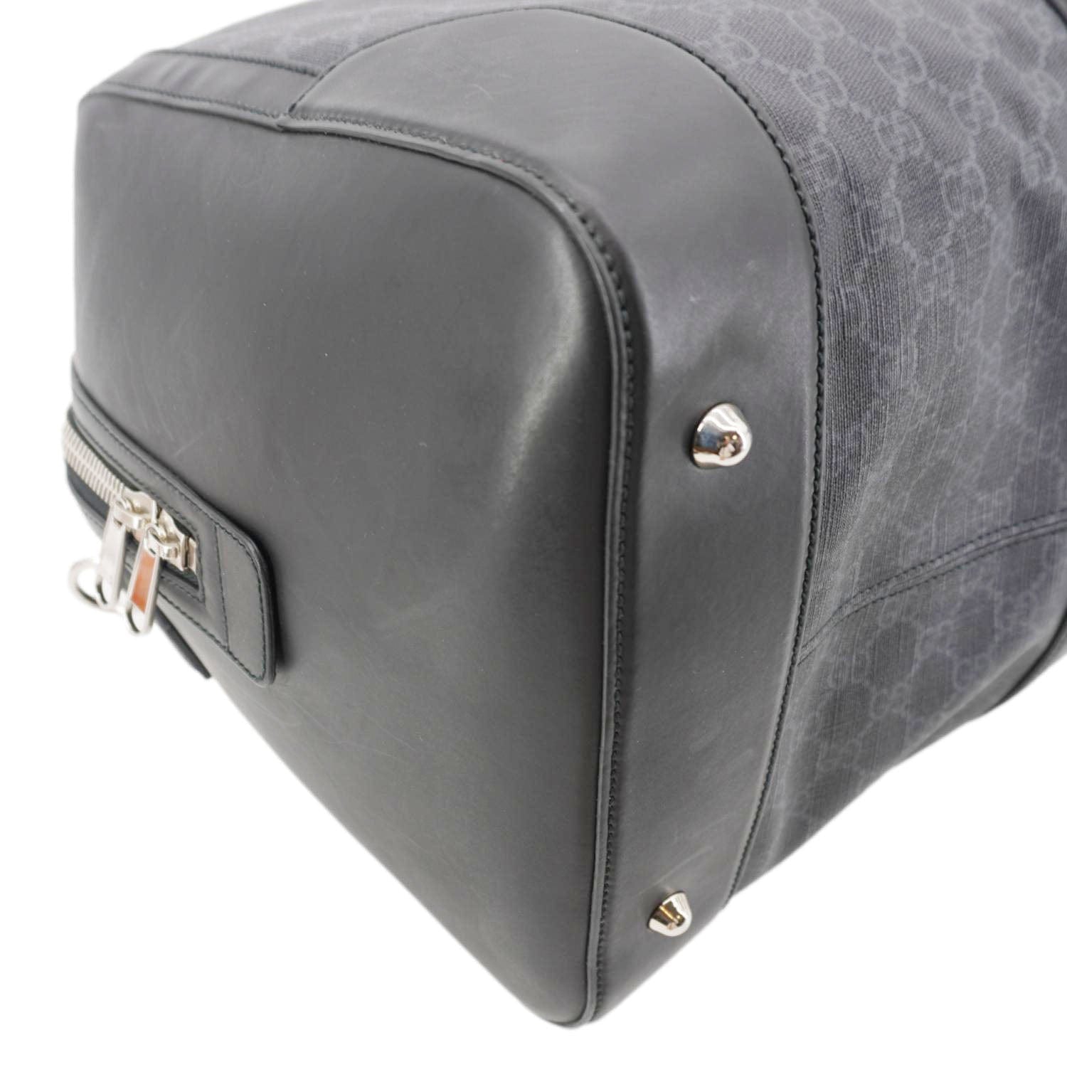 GUCCI Carry-On Large Soft Gucci Supreme Canvas Duffle Bag Black 478323