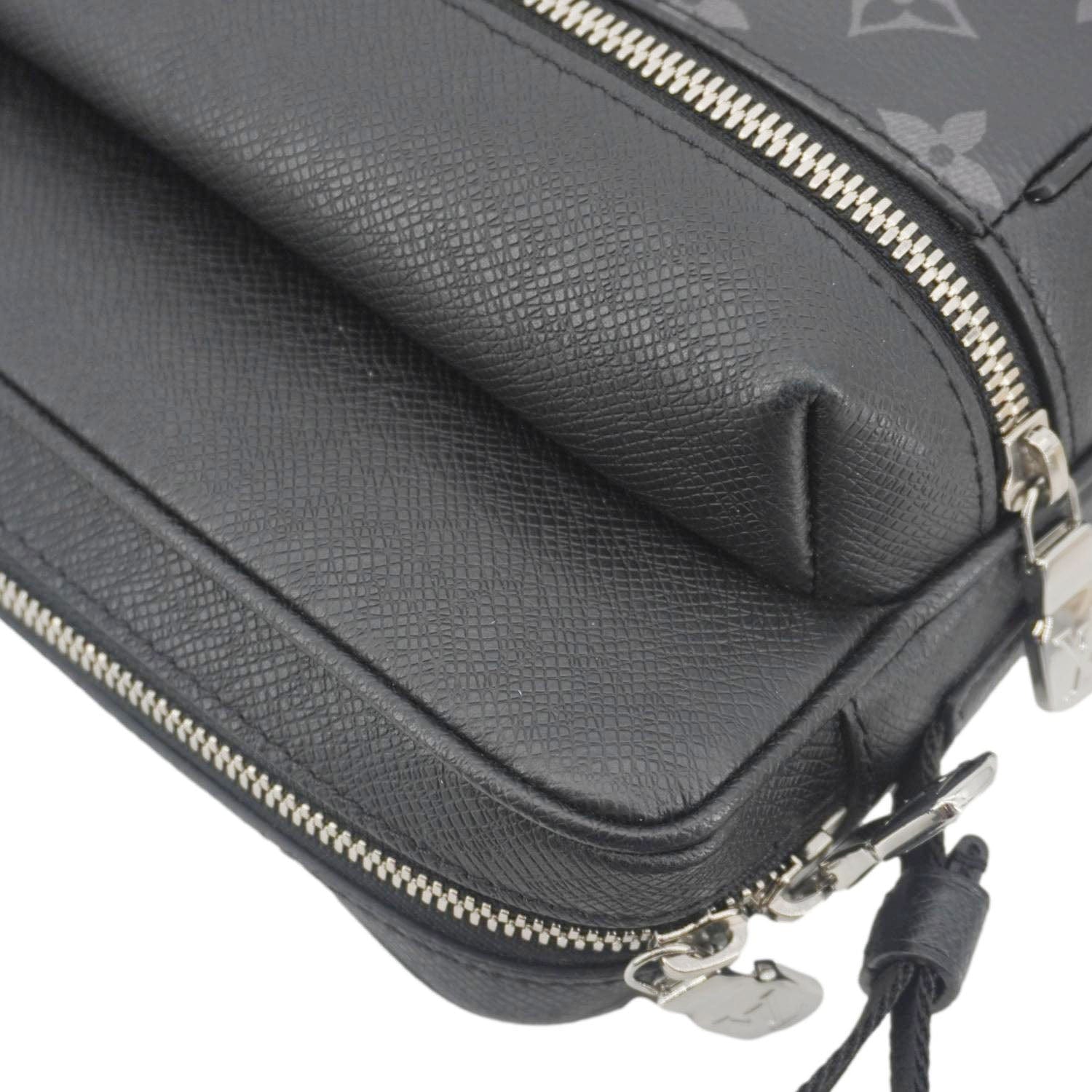 LOUIS VUITTON Outdoor Monogram Eclipse Messenger Bag Black