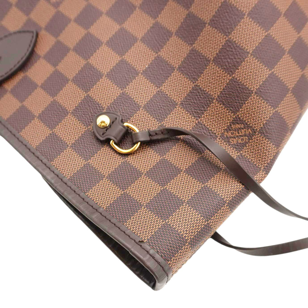 LOUIS VUITTON Neverfull GM Damier Ebene Tote Bag Brown