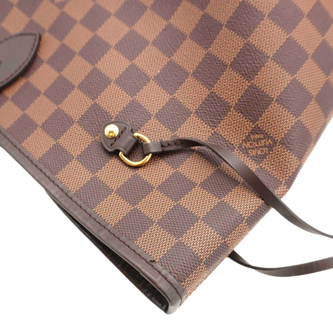 LOUIS VUITTON Neverfull GM Damier Ebene Tote Bag Brown