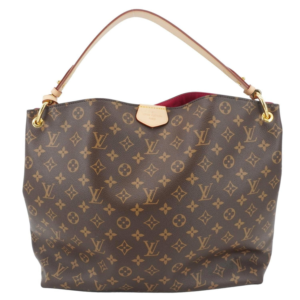 LOUIS VUITTON Graceful MM Monogram Canvas Shoulder Bag Brown