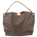 LOUIS VUITTON Graceful MM Monogram Canvas Shoulder Bag Brown