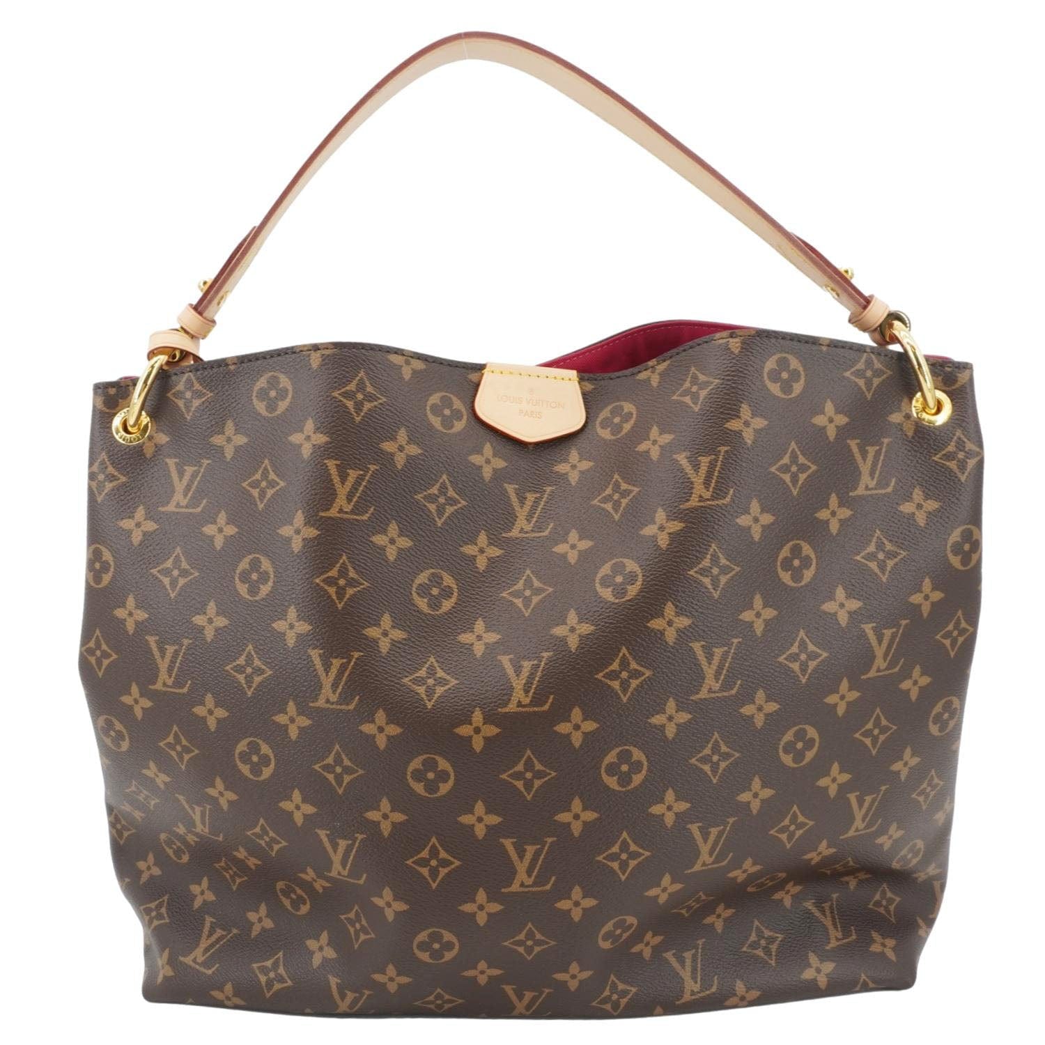 LOUIS VUITTON Graceful MM Monogram Canvas Shoulder Bag Brown