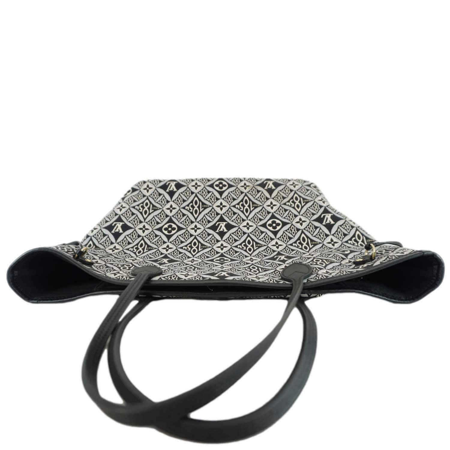 LOUIS VUITTON Neverfull MM Since 1854 Jacquard Shoulder Bag Black