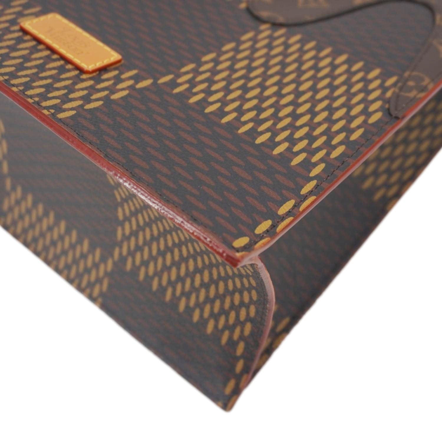 LOUIS VUITTON X NIGO Giant Damier Ebene Monogram Tote Shoulder Bag Brown