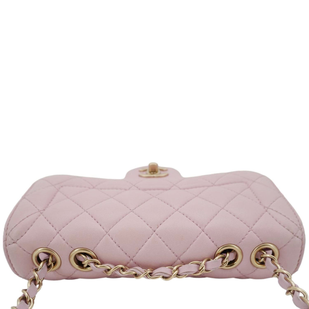 Chanel Mademoiselle Chic Flap Quilted Lambskin Leather Crossbody Bag Pink