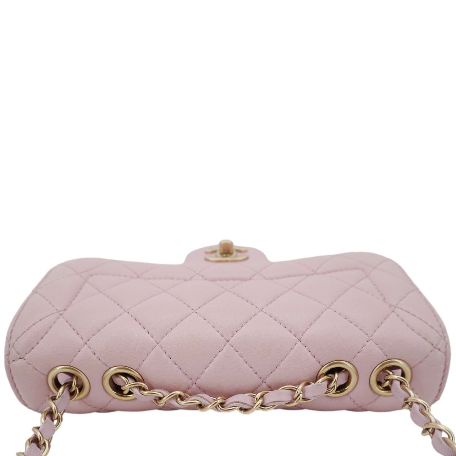 Chanel Mademoiselle Chic Flap Quilted Lambskin Leather Crossbody Bag Pink