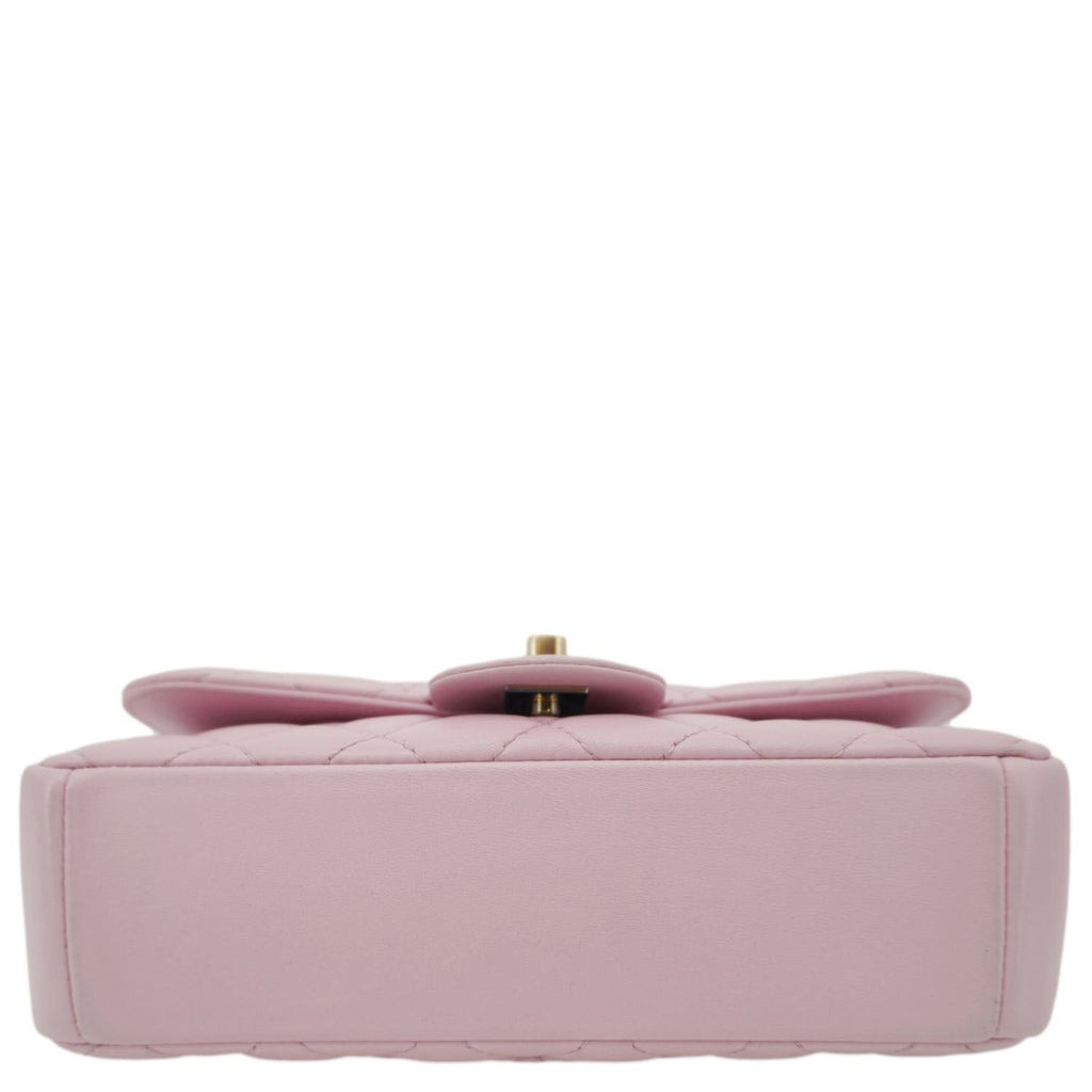 Chanel Mademoiselle Chic Flap Quilted Lambskin Leather Crossbody Bag Pink