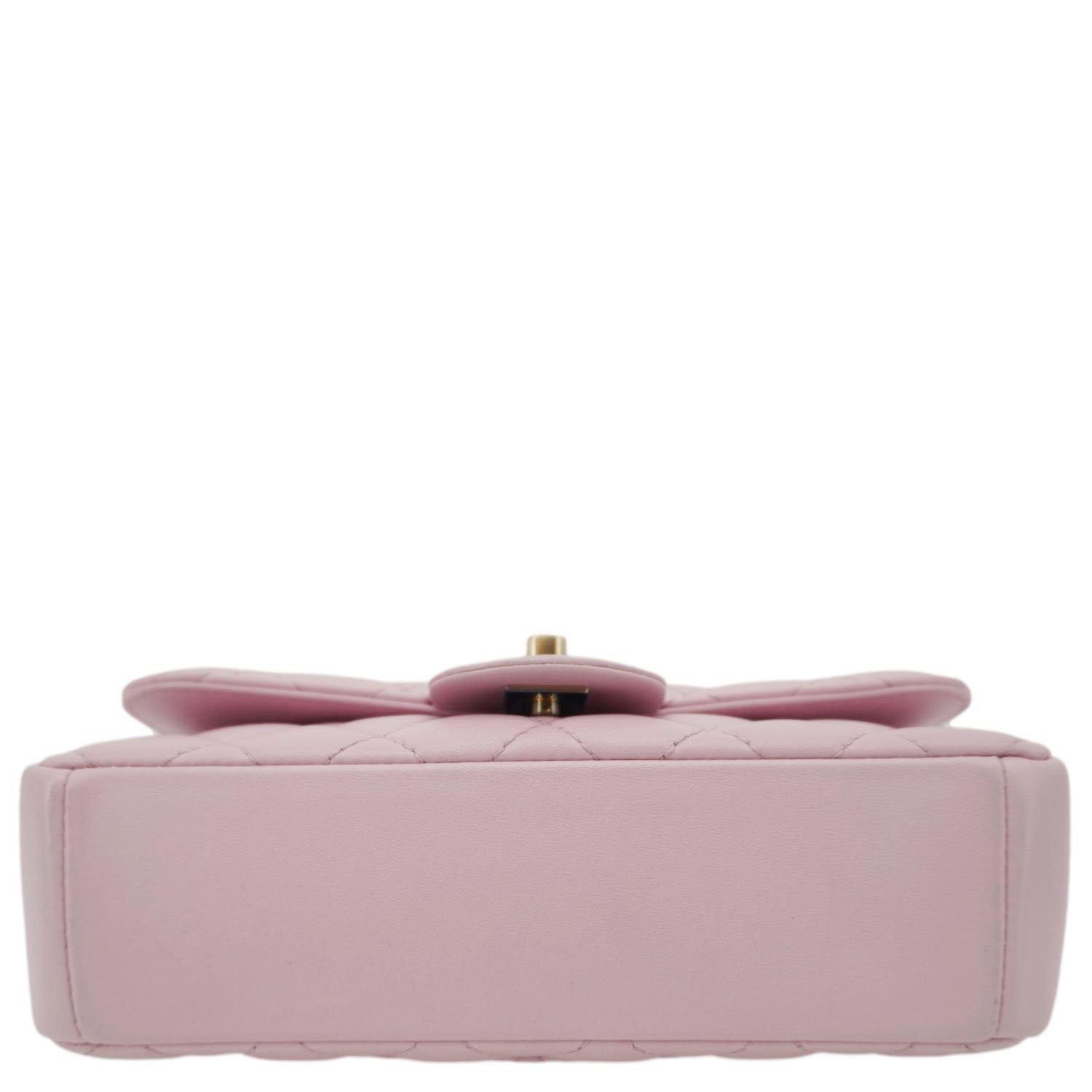 Chanel Mademoiselle Chic Flap Quilted Lambskin Leather Crossbody Bag Pink