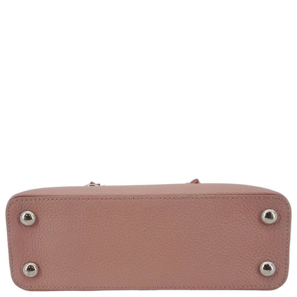 LOUIS VUITTON Capucines BB Mechanical Flowers Taurillon Leather Crossbody Bag Pink