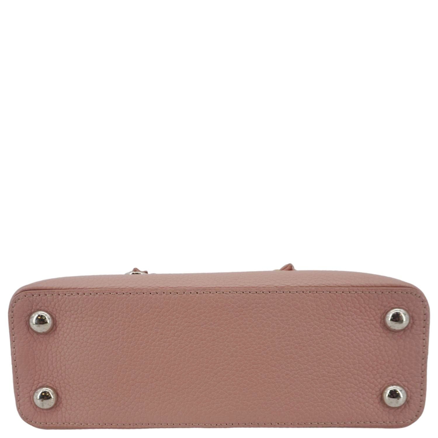 LOUIS VUITTON Capucines BB Mechanical Flowers Taurillon Leather Crossbody Bag Pink