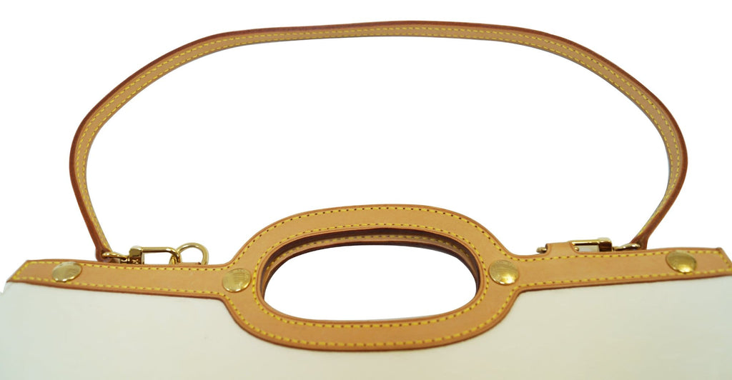 LOUIS VUITTON Cream Vernis Leather Roxbury Drive Shoulder Bag