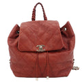 Chanel Braided With Style Quilted Leather Drawstring Backpack Burgundy