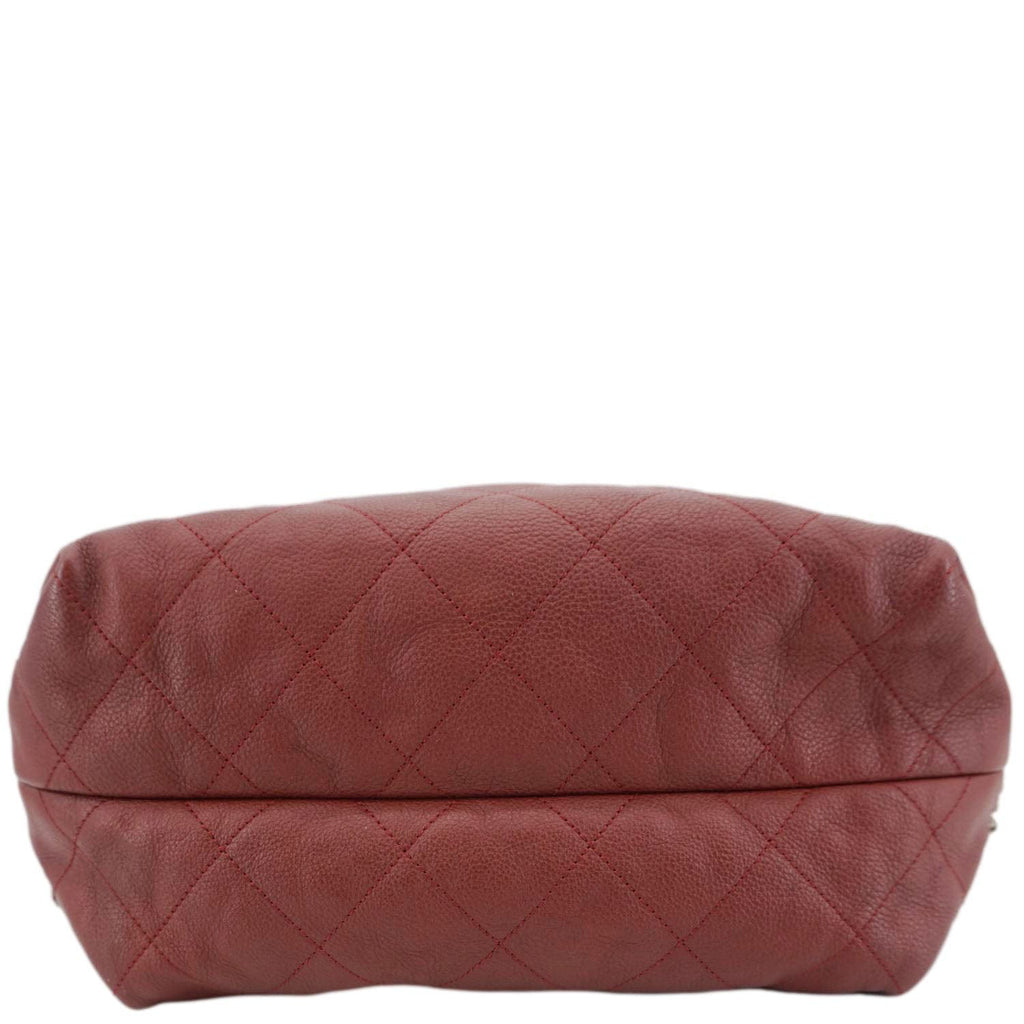 Chanel Braided With Style Quilted Leather Drawstring Backpack Burgundy