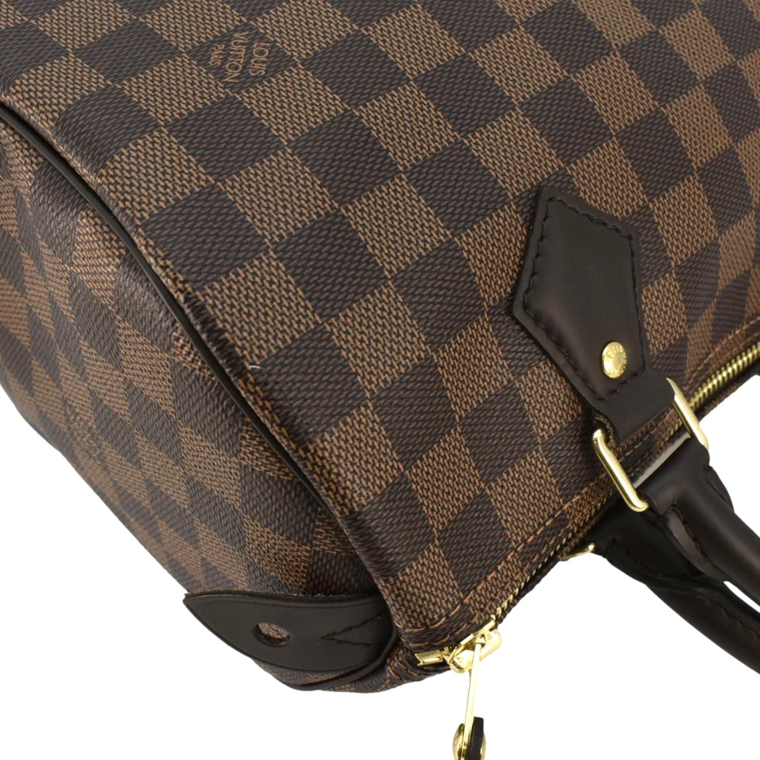 LOUIS VUITTON Speedy 25 Damier Ebene Satchel Bag Brown