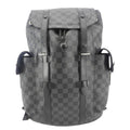 LOUIS VUITTON Christopher Damier Graphite Backpack Bag Black