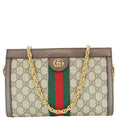 GUCCI Ophidia Medium Gucci Supreme Canvas Shoulder Bag Beige 503877