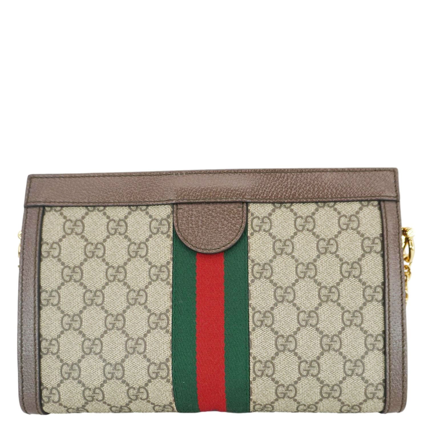 GUCCI Ophidia Medium Gucci Supreme Canvas Shoulder Bag Beige 503877