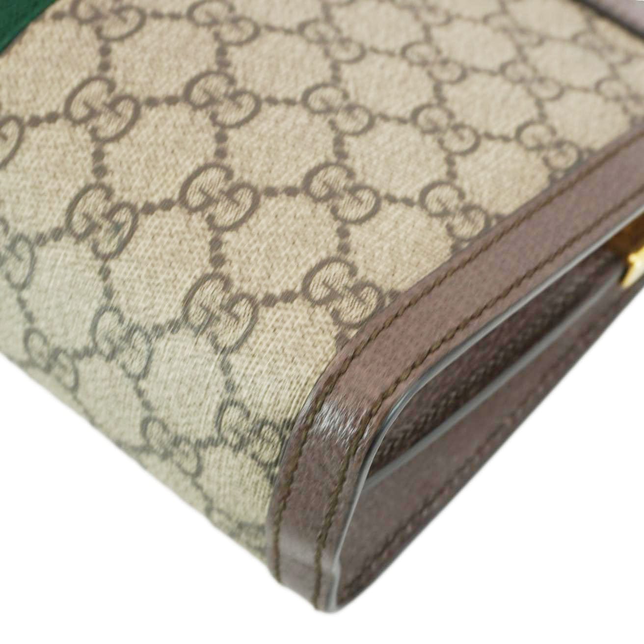 GUCCI Ophidia Medium Gucci Supreme Canvas Shoulder Bag Beige 503877