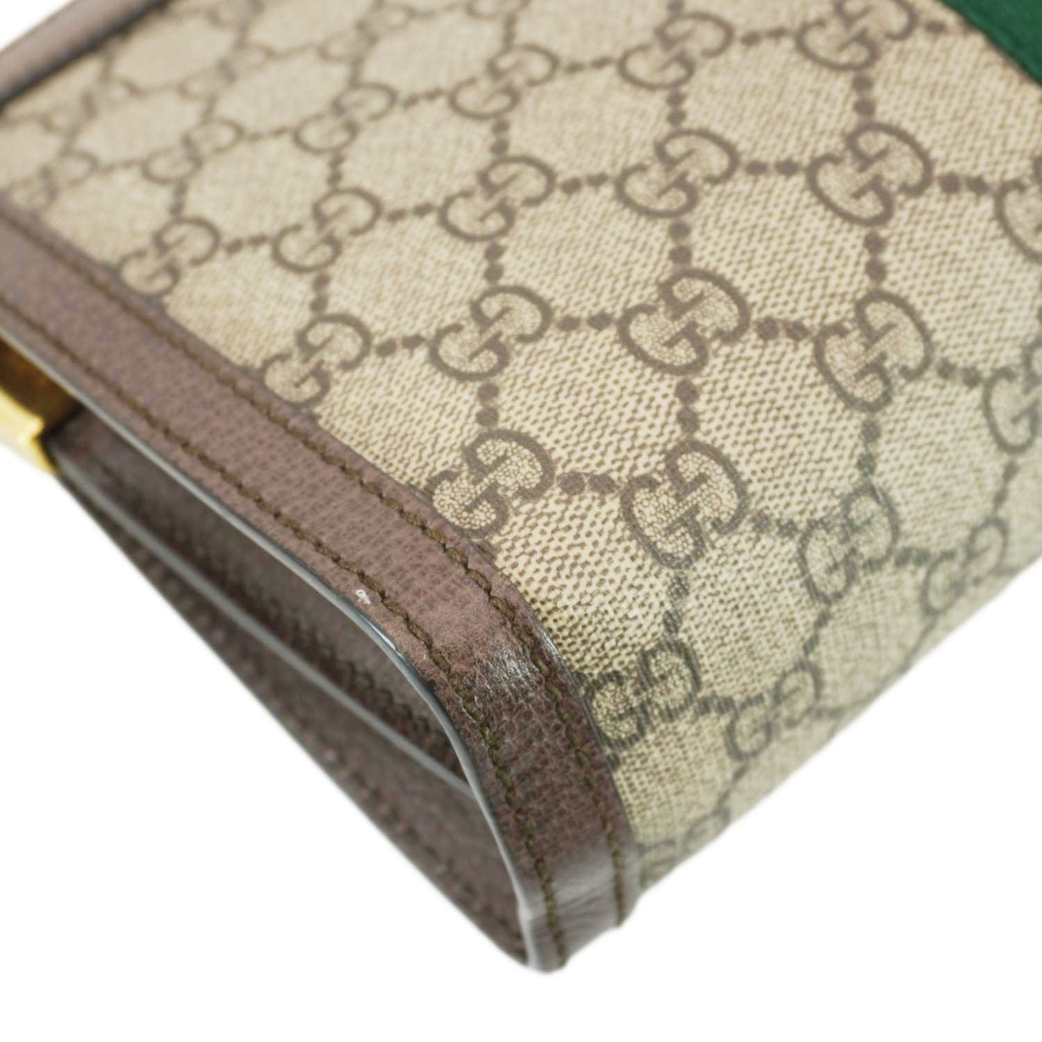 GUCCI Ophidia Medium Gucci Supreme Canvas Shoulder Bag Beige 503877