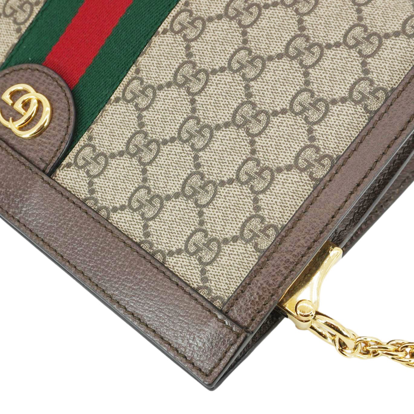 GUCCI Ophidia Medium Gucci Supreme Canvas Shoulder Bag Beige 503877