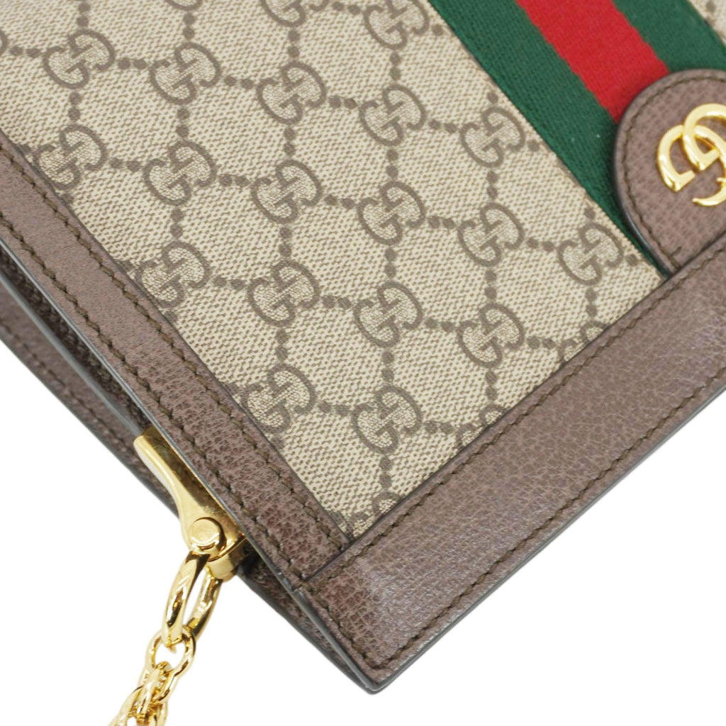 GUCCI Ophidia Medium Gucci Supreme Canvas Shoulder Bag Beige 503877