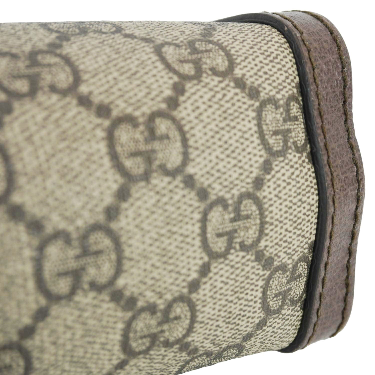 GUCCI Ophidia Medium Gucci Supreme Canvas Shoulder Bag Beige 503877