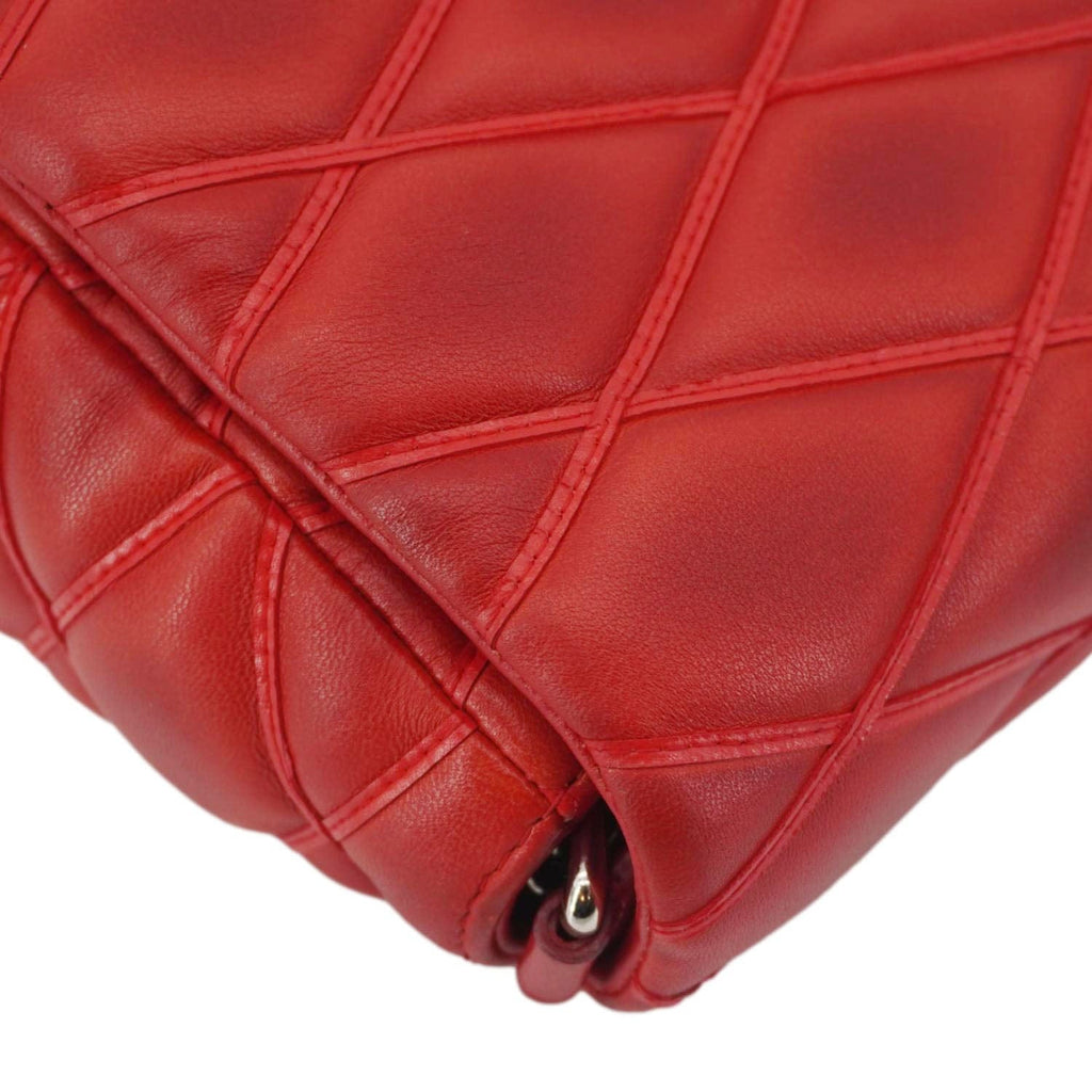LOUIS VUITTON GO-14 PM Malletage Leather Shoulder Bag Red