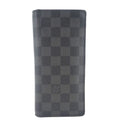 LOUIS VUITTON Brazza Damier Graphite Bifold Long Wallet Black