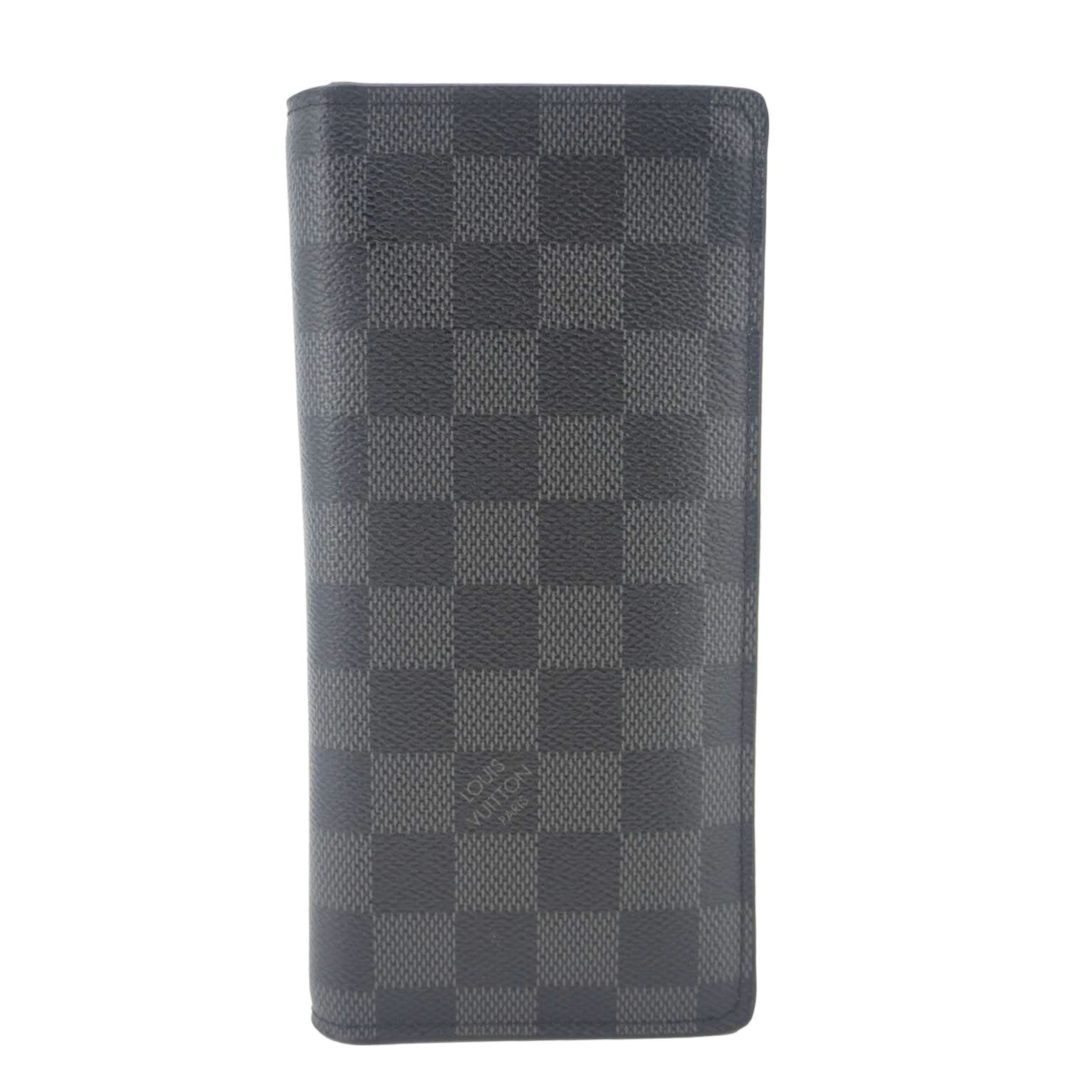 LOUIS VUITTON Brazza Damier Graphite Bifold Long Wallet Black