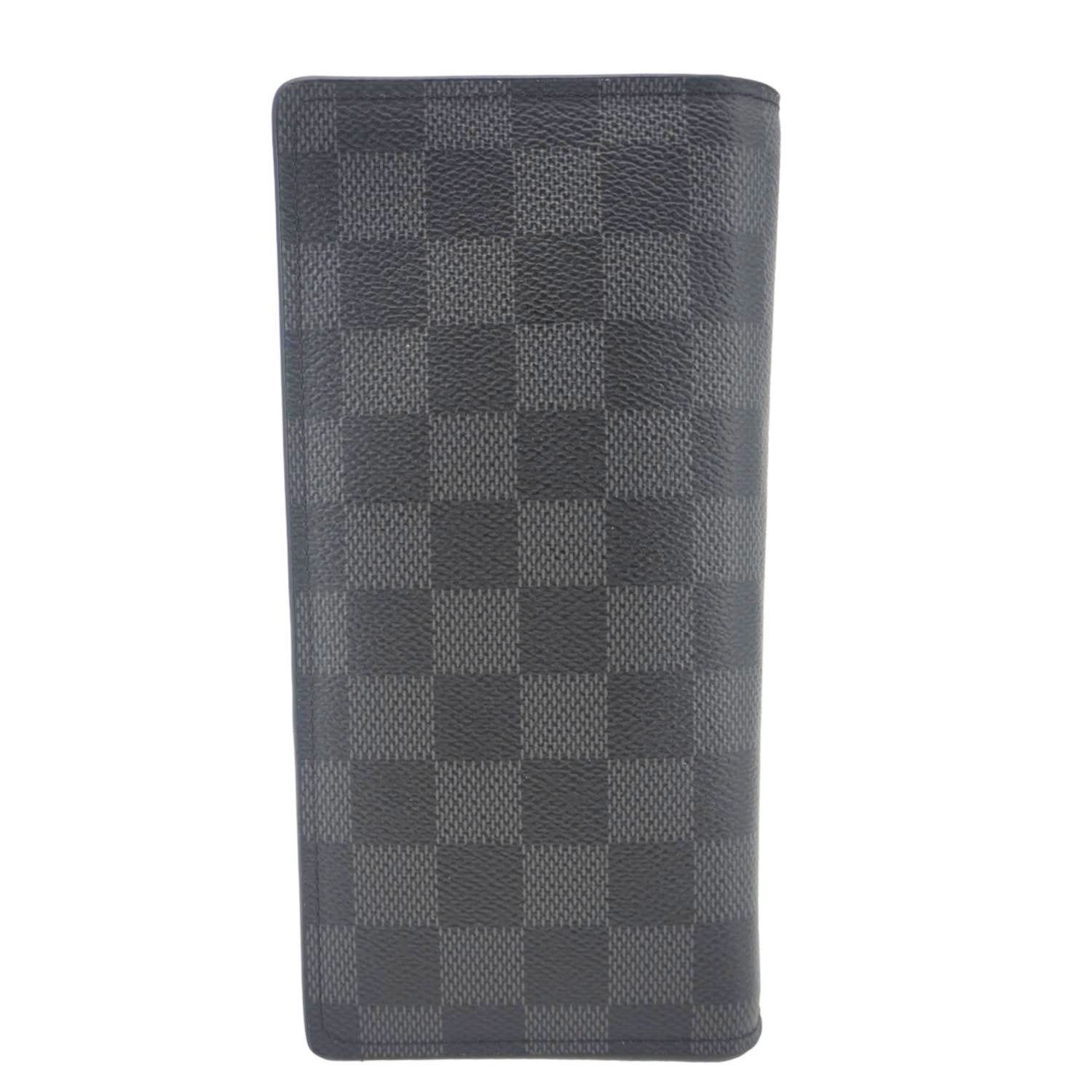 LOUIS VUITTON Brazza Damier Graphite Bifold Long Wallet Black