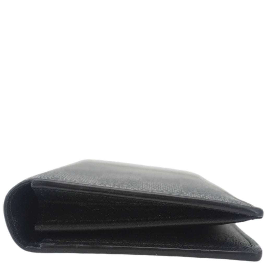 LOUIS VUITTON Brazza Damier Graphite Bifold Long Wallet Black