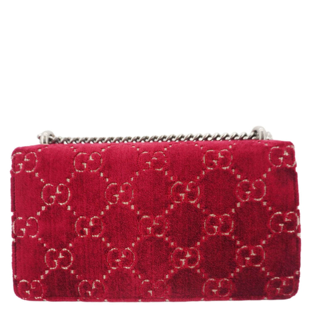 GUCCI Dionysus Small Gucci Velvet Shoulder Bag Maroon 499623