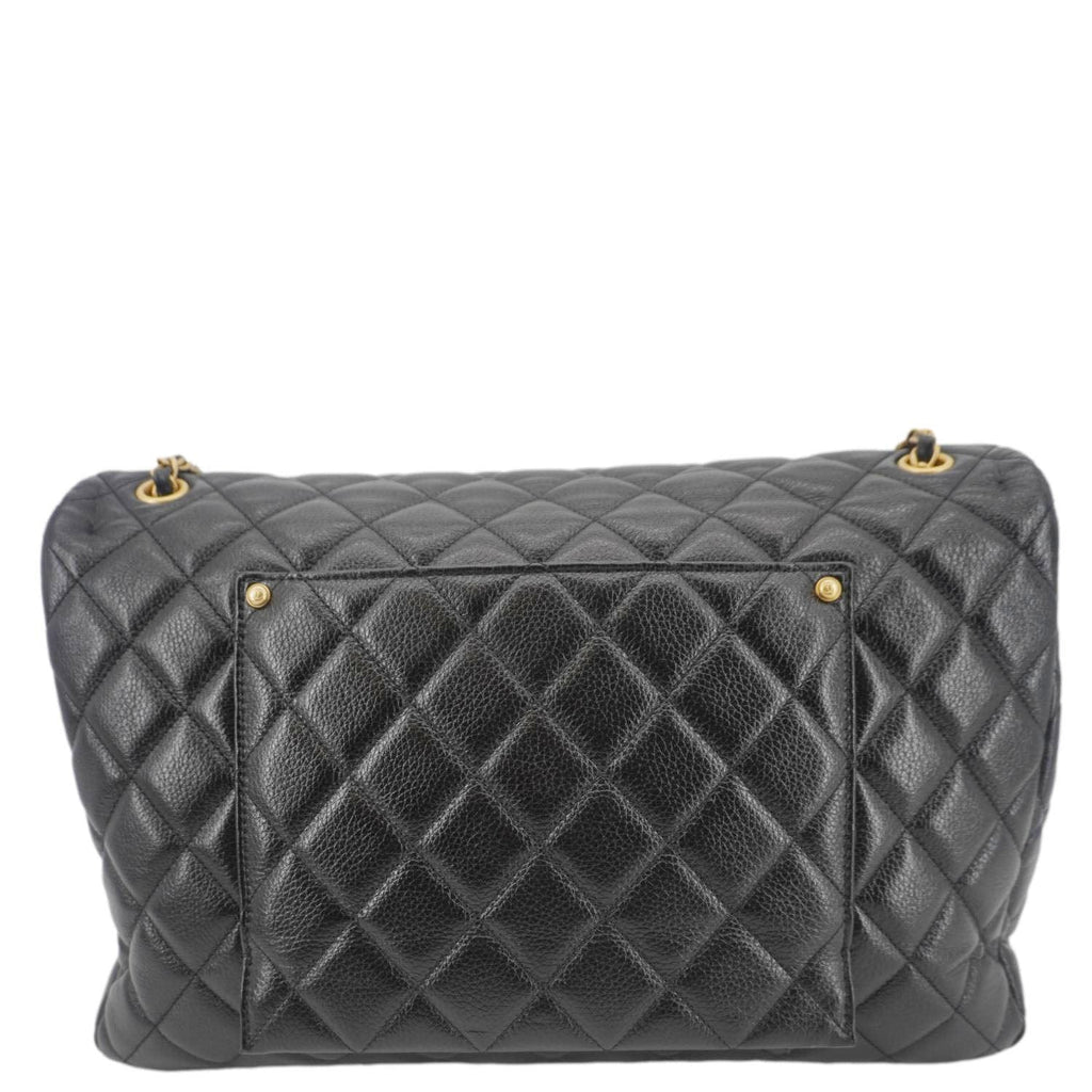 Chanel XXL Flap Bag Lambskin Leather Shoulder Bag Black