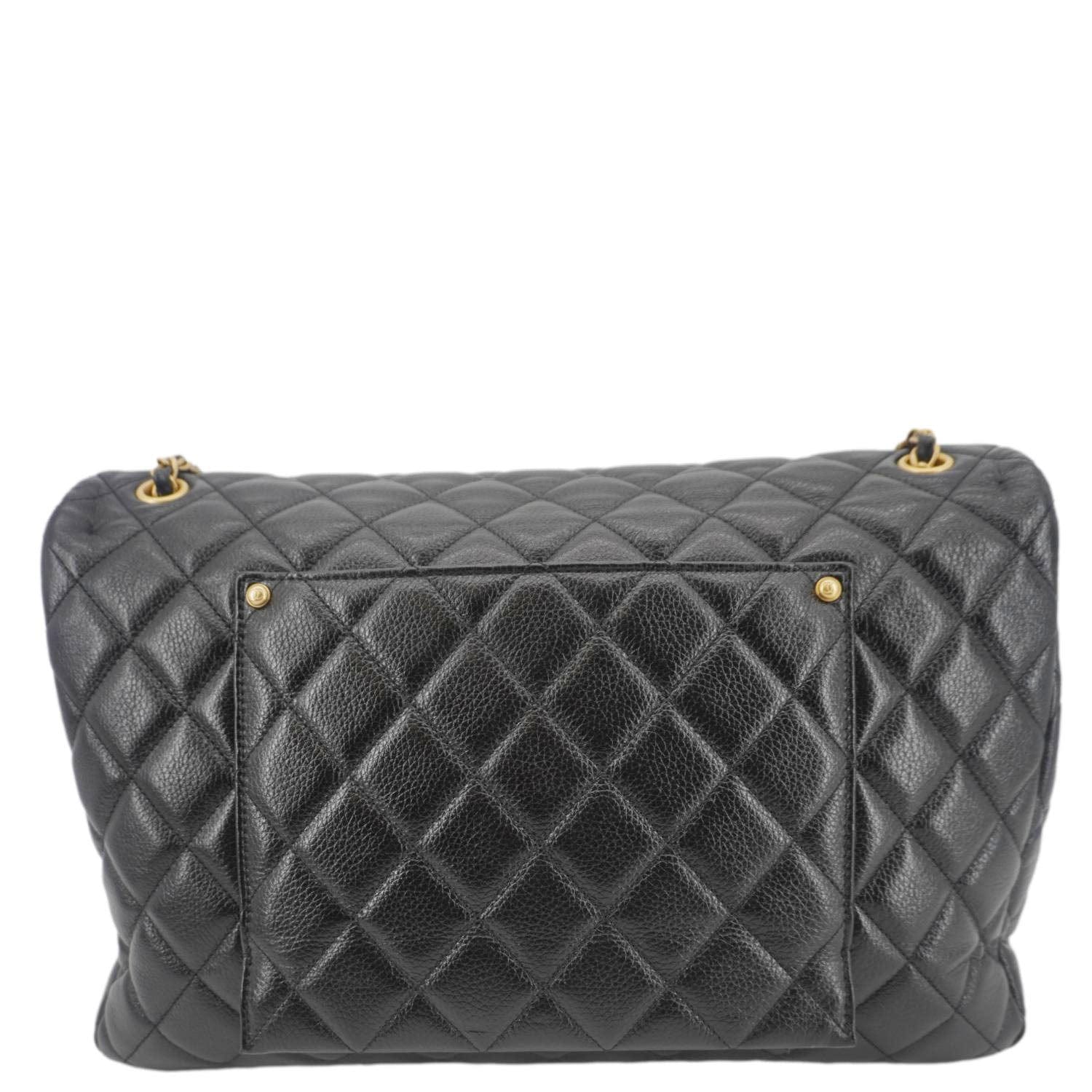 Chanel XXL Flap Bag Lambskin Leather Shoulder Bag Black
