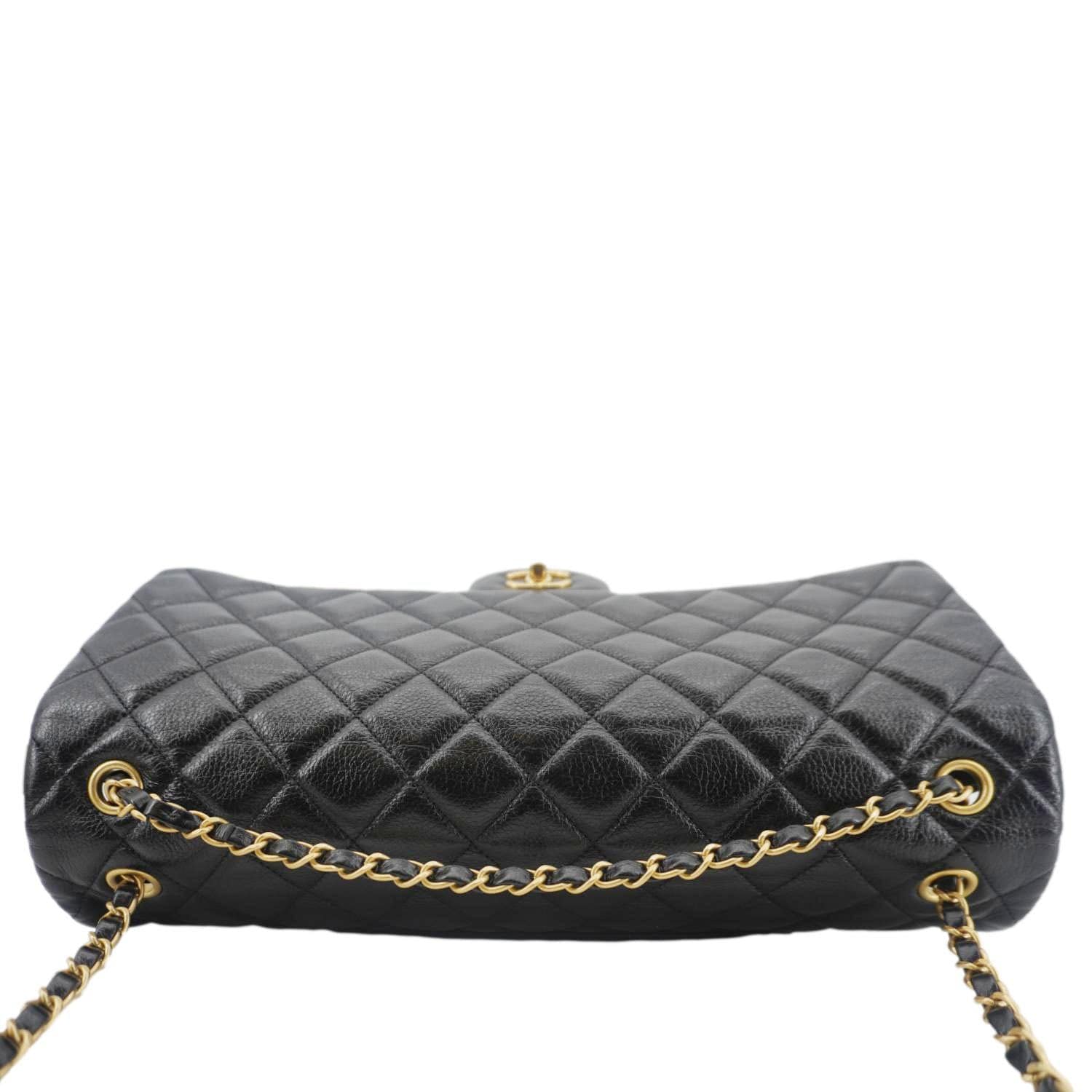 Chanel XXL Flap Bag Lambskin Leather Shoulder Bag Black