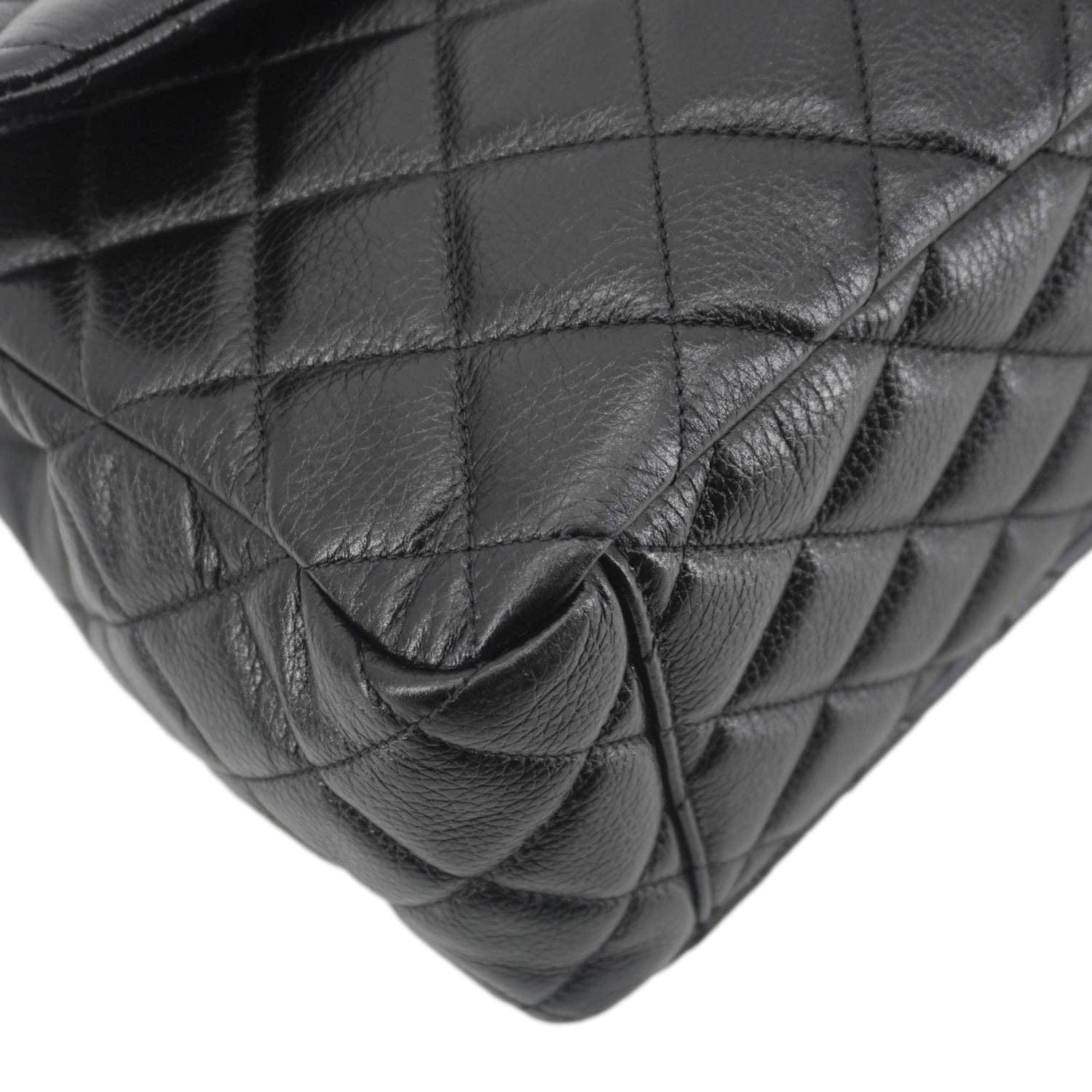 Chanel XXL Flap Bag Lambskin Leather Shoulder Bag Black