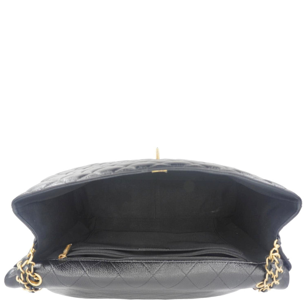 Chanel XXL Flap Bag Lambskin Leather Shoulder Bag Black