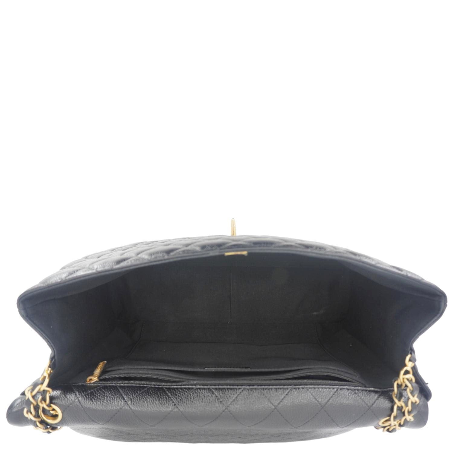 Chanel XXL Flap Bag Lambskin Leather Shoulder Bag Black
