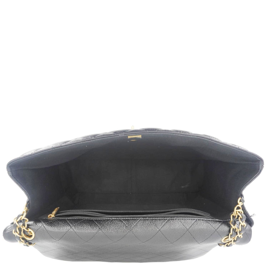 Chanel XXL Flap Bag Lambskin Leather Shoulder Bag Black