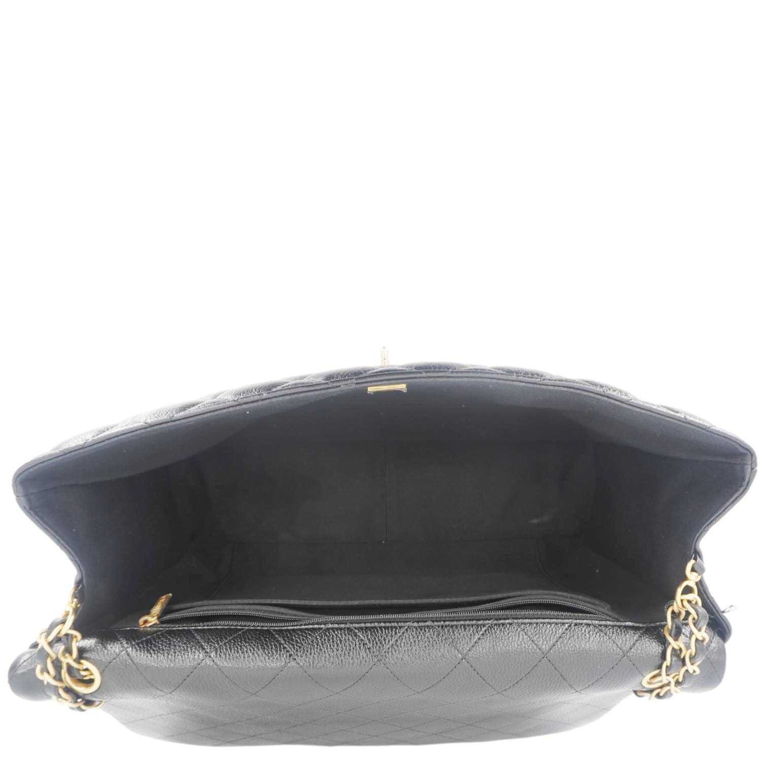 Chanel XXL Flap Bag Lambskin Leather Shoulder Bag Black