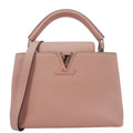 LOUIS VUITTON Capucines Leather Shoulder Bag Pink